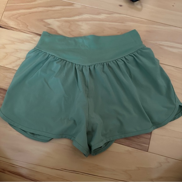 aerie Pants - Aerie Nylon Athletic Shorts Green